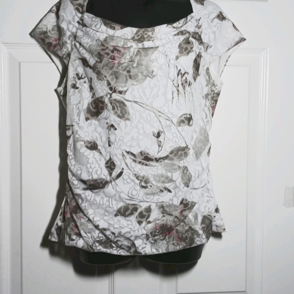 Jones New York Sheer Cap Sleeve Top